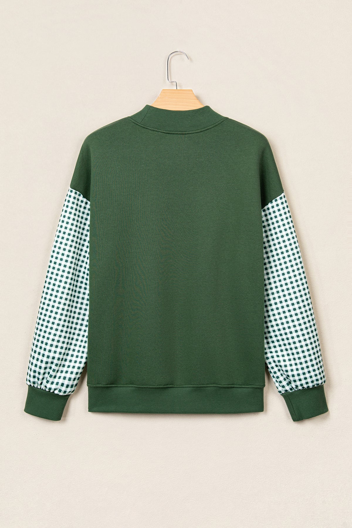Carrot Gingham Plaid Oversized Pullover Sweatshirt